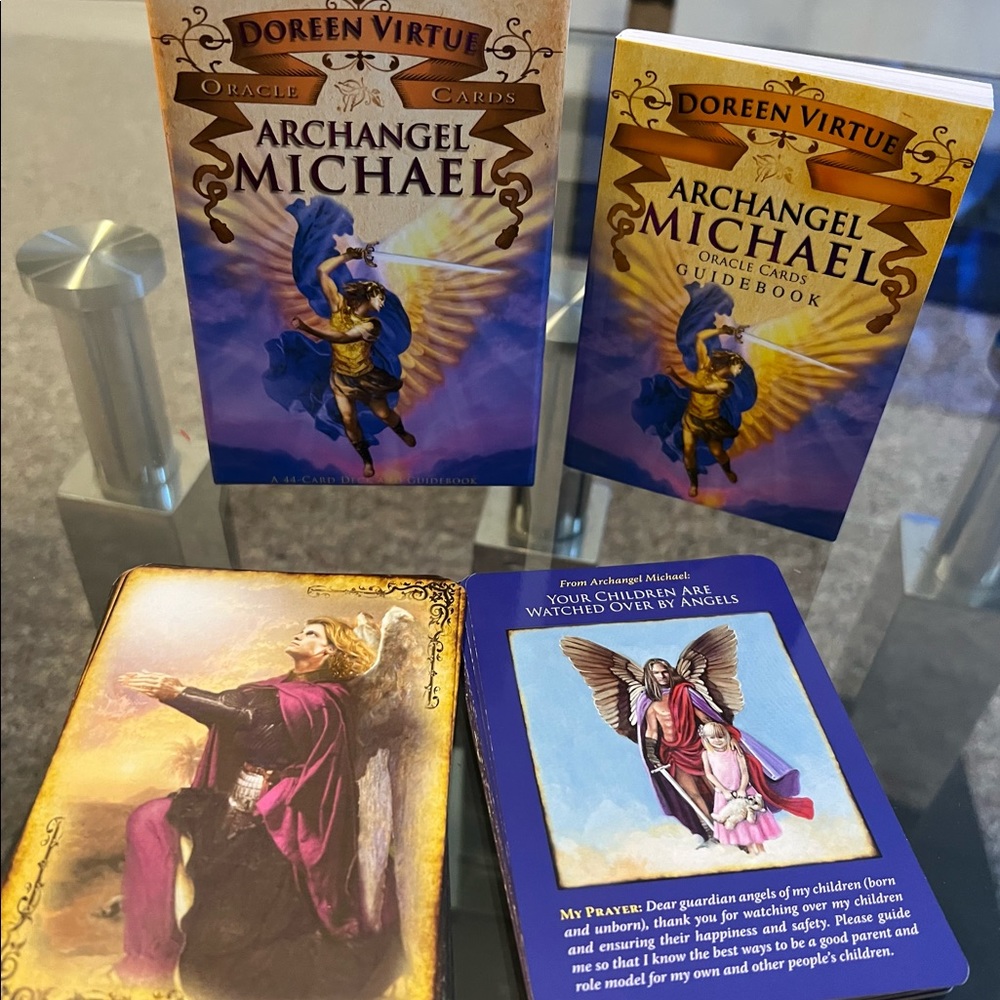 Angels Alcangel Micheal book with Tarot card